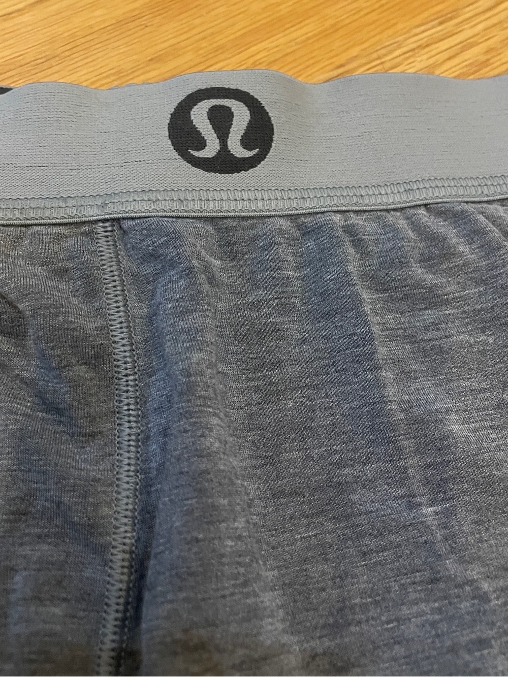 lululemon athletica Men's Grey Boxer Briefs Underwear with Logo Waistband